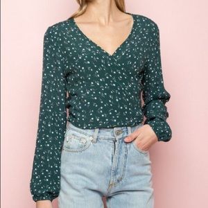 Brandy Melville Long Sleeve Wrap Shirt
